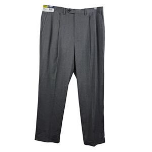 Ralph Lauren New The Comfort Flex Pants 38X32 Pleated Stretch Gray Plaid Preppy
